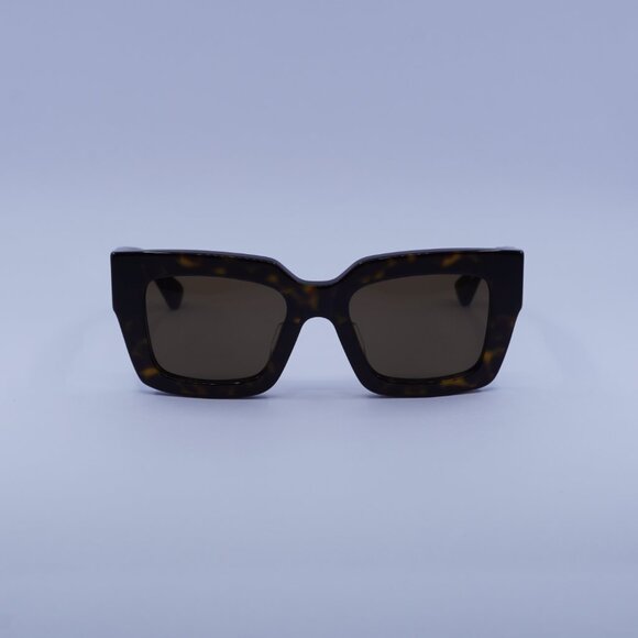 Bottega Veneta BV1212S 002 Sunglasses Havana Square Frame, Brown Lenses - Picture 3 of 11